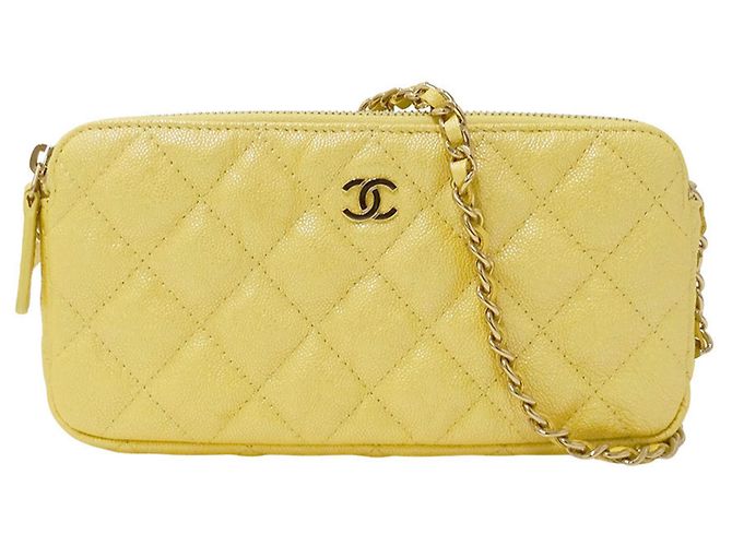 Cartera de cadena amarilla Chanel Amarillo