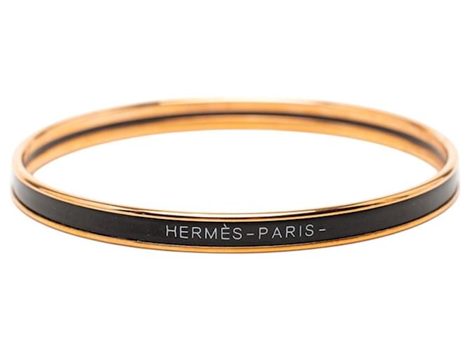 Hermès Email TPM Armreif Schwarz Golden 