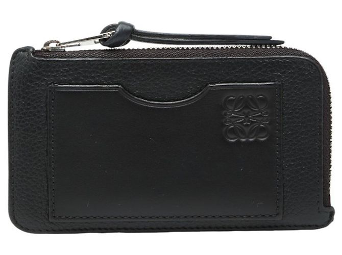 Loewe Anagram L-shaped Zipper Fragment Case Black