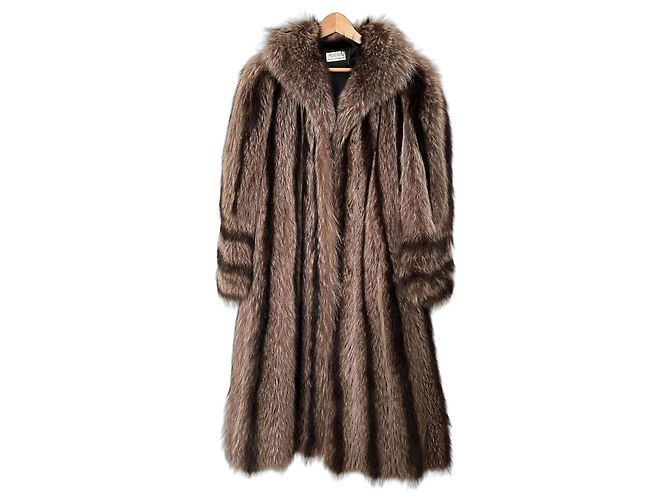 Milady Fox Fur Coat Brown