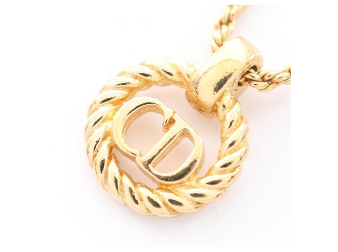 Collana con logo CD placcato oro di Christian Dior D'oro