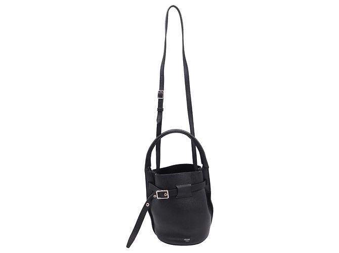 Céline Borsa a secchiello Nano Big Bag Celine in pelle di vitello nera Nero