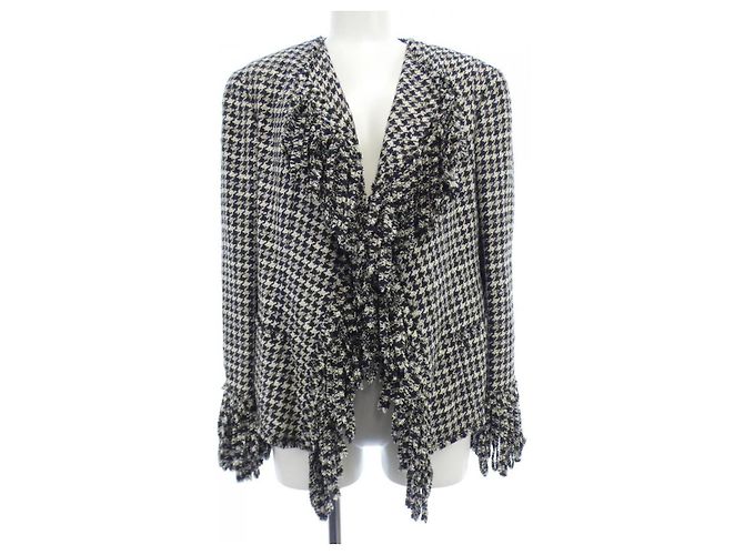 Veste sans col Chanel Noir