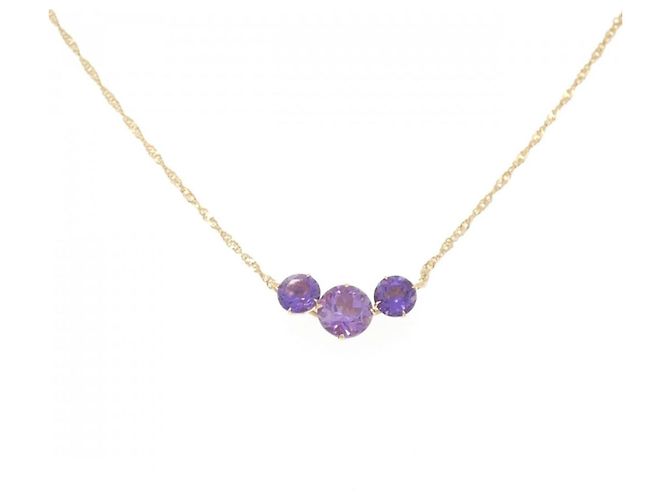 Autre Marque Amethyst-Halskette Au750 Golden