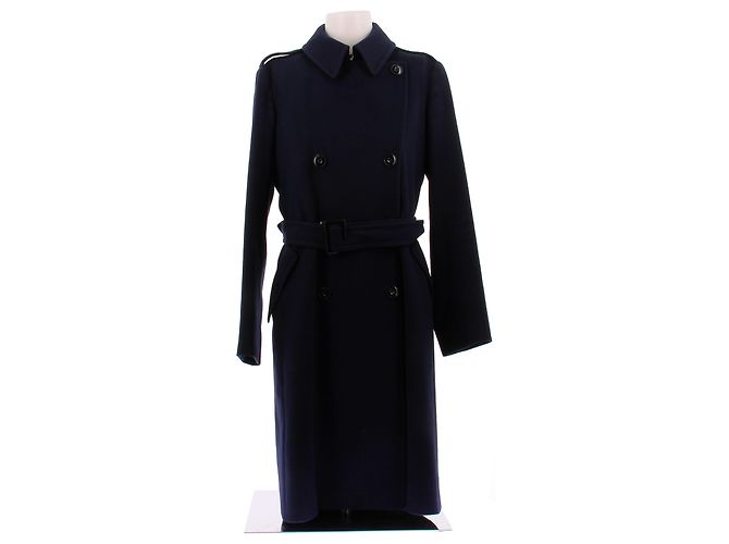 Max Mara Abrigo marino de cachemira Azul marino