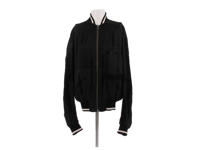 Haider Ackermann Satin Bomberjacke Schwarz