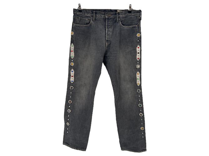 Autre Marque Jeans grigi con ornamenti Grigio