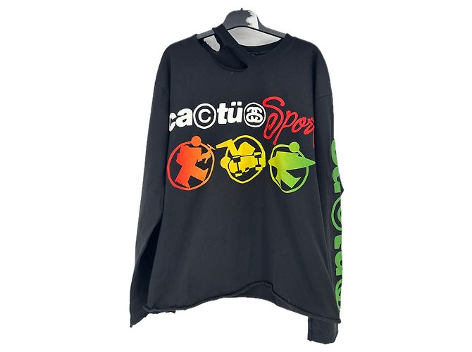 Autre Marque T-shirt in cotone nero STUSSY