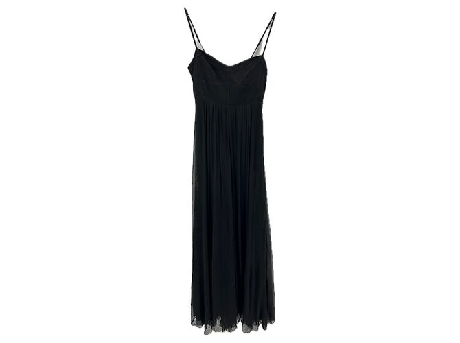 Autre Marque Schwarzes transparentes Kleid