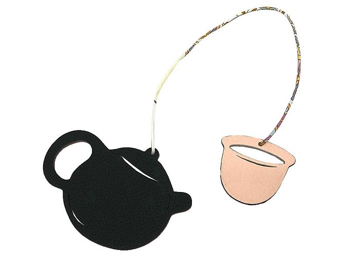 Porte-clés en pot Petit H d'Hermès Noir Rose Beige Vert Taupe 