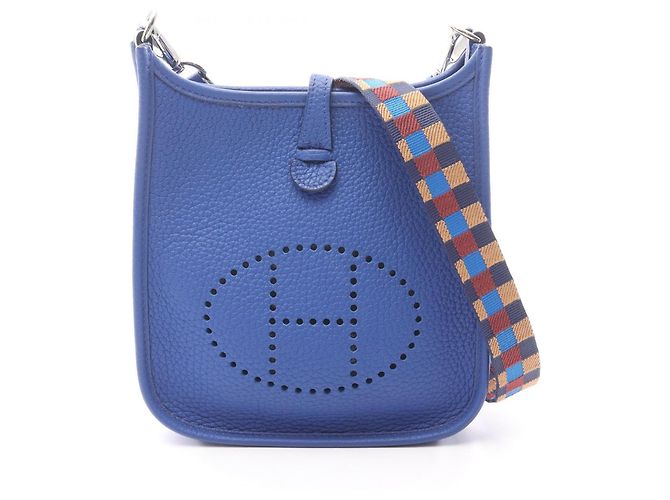 Hermès Borsa a Spalla Hermes Evelyne Amazon TPM Blu Reale
