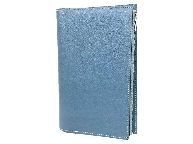 Hermès HERMES Eazip PM Agenda Notebook Cover Blue
