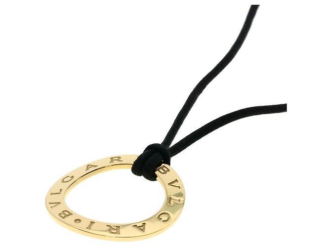Bulgari Collar Círculo Logo Bvlgari Dorado