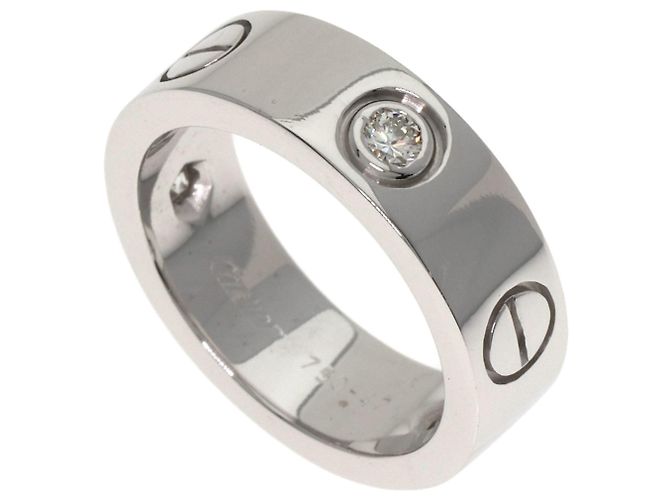 Cartier Weißgold Love Ring mit Diamanten Golden