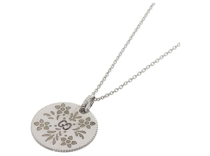 Collar Gucci Icon Bloom en Oro Blanco de 18K Dorado