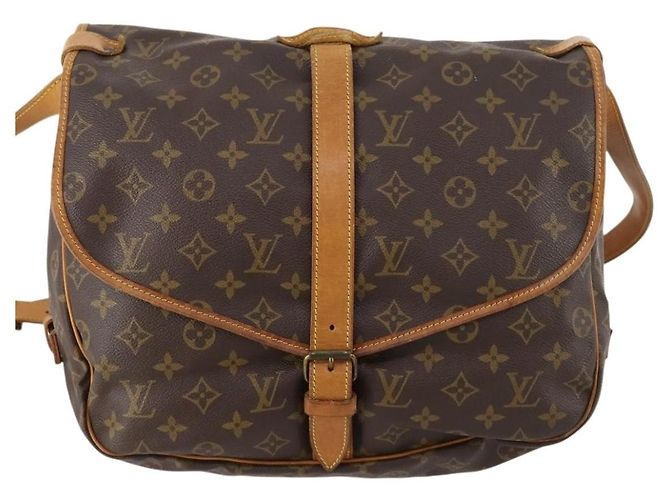 Louis Vuitton Saumur Monogram Canvas 35 Marron