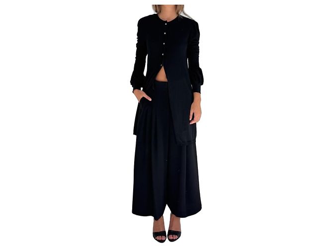 Valentino Garavani Cashmere Cardigan lang schwarz