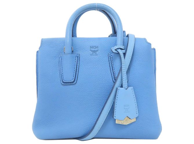 Borsa in pelle MCM 2 in 1 per donne Blu chiaro
