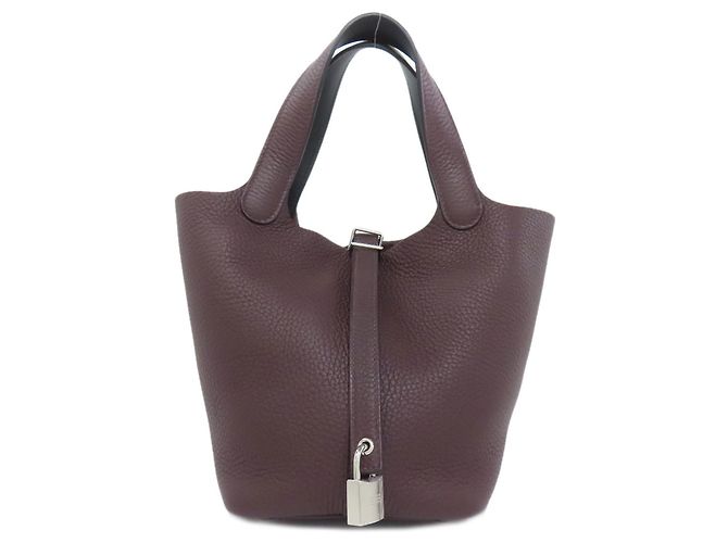 Bolsa Hermès Picotin Lock PM Bordeaux