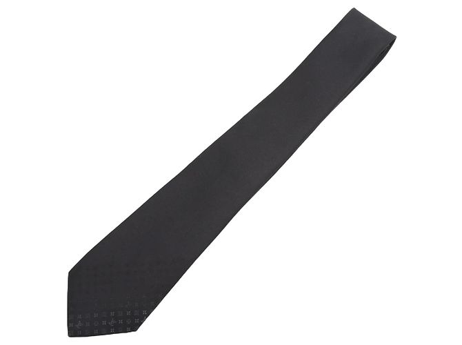 Louis Vuitton necktie Silk 148 cm Black