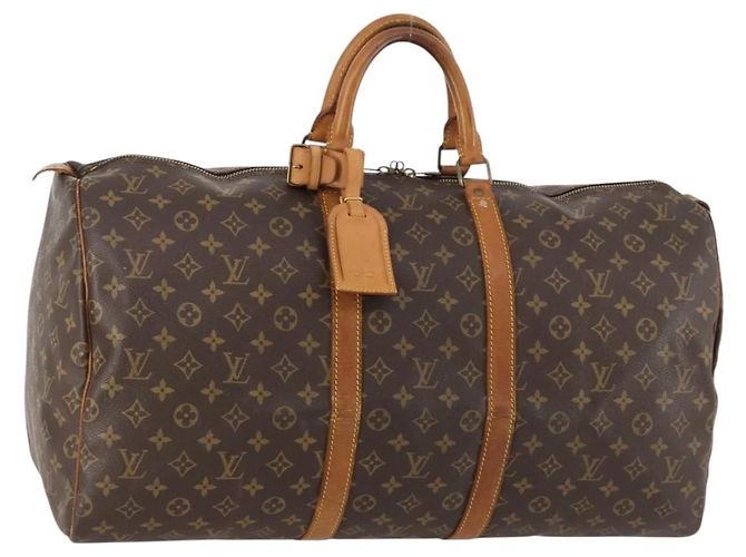 LOUIS VUITTON Bolsa Boston Monogram Keepall 55 M41424 LV Auth BSZ585 Monograma