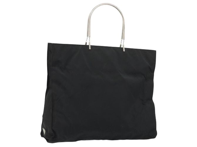 PRADA Tote Bag Nylon Black Auth 174737