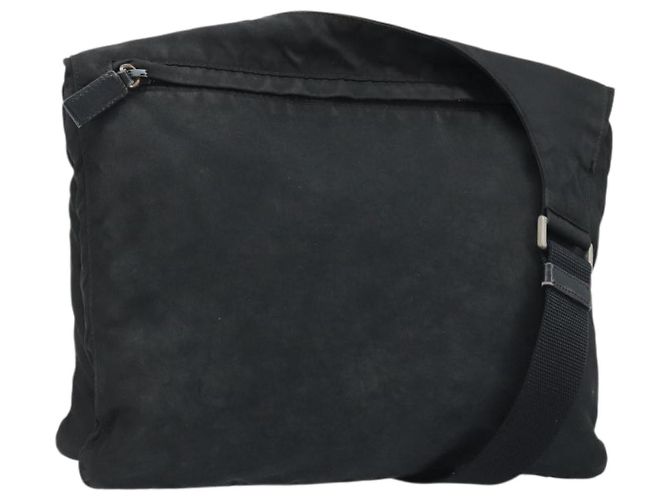 Borsa a Spalla PRADA Nylon Nero Argento Autentica YKZ125