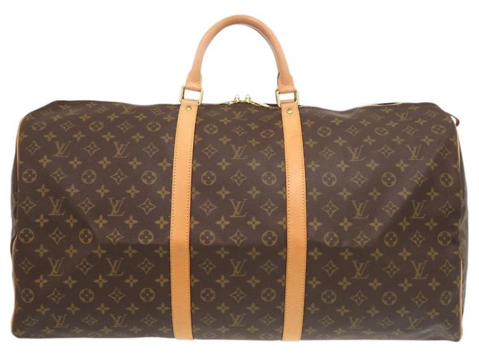 Bolsa Boston Keepall 60 Monograma Louis Vuitton Marrom