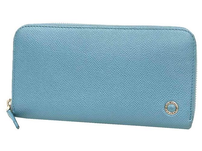 Bulgari Bvlgari Light Blue Leather Long Wallet