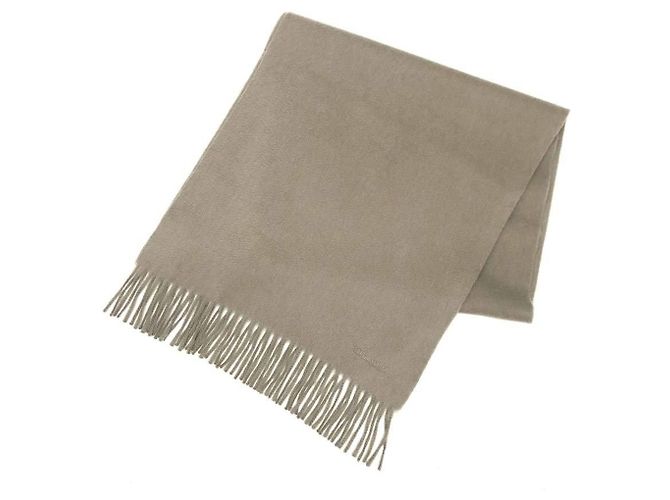 Hermès HERMES Unie Brod'ee Kaschmirschal Beige