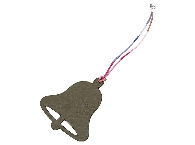 Charm de bolsa Bell Petit H da Hermès Vermelho Taupe 