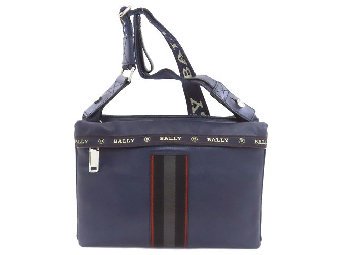 Bally Logo Shoulder Bag Navy blue
