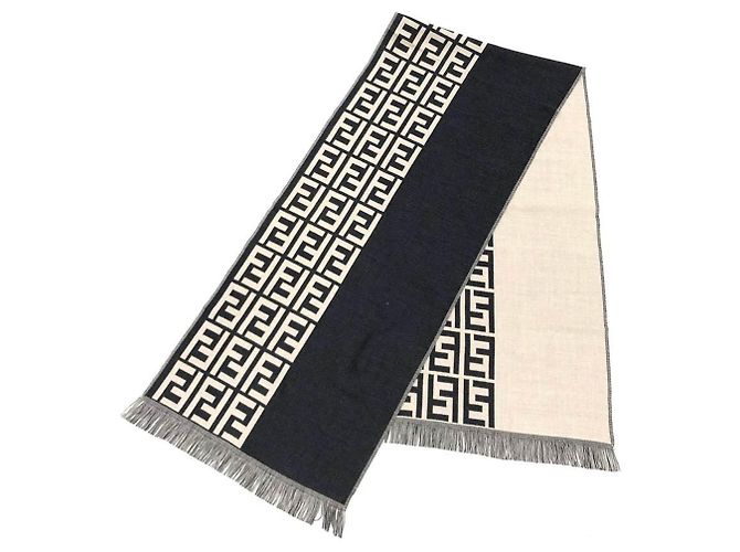 Sciarpa/Stola Fendi Zucca FF Marrone Bianco