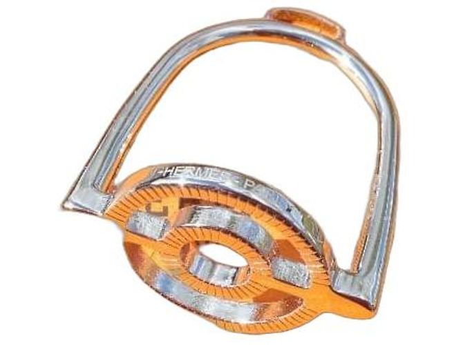 novo anel de lenço Hermès em aço prateado com caixa Hermès Hardware prateado