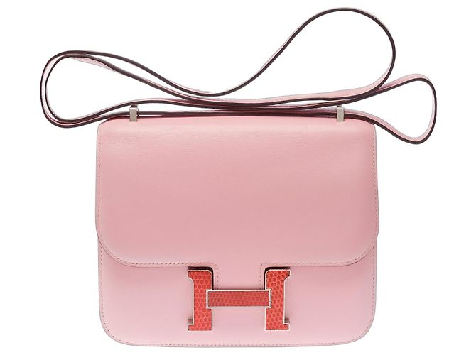 Hermès Bolsa HERMES Constance em Couro Rosa - 103441