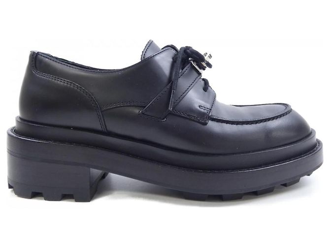 Hermès Hermes Platform Lederschuhe Größe 36 Schwarz