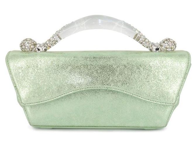 Sac à main Alexis Bittar en cuir vert métallisé