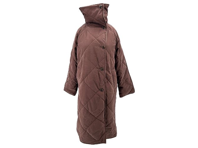 Autre Marque Jaqueta reversível marrom e creme