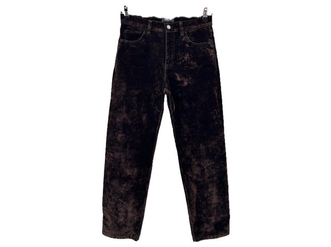 Calças de veludo marrom Massimo Dutti