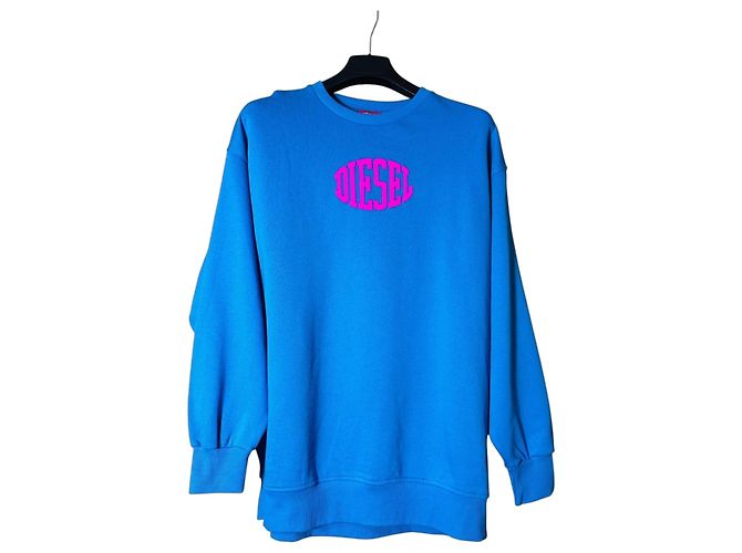 Diesel Sweatshirt Blau Baumwolle Oversize M Mehrfarben