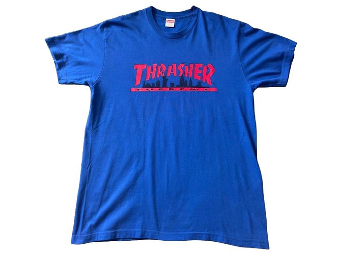 Supreme Thrasher T-Shirt Blau