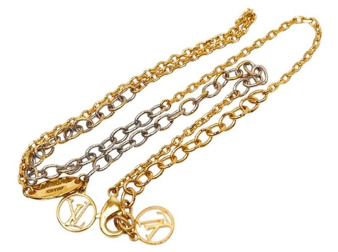 Louis Vuitton Logo Mania Halskette Silber Golden