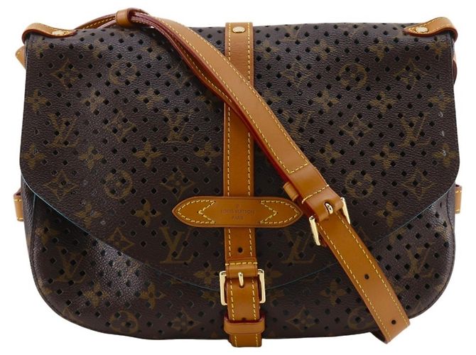 Borsa a Spalla Monogram Perfo Louis Vuitton Marrone
