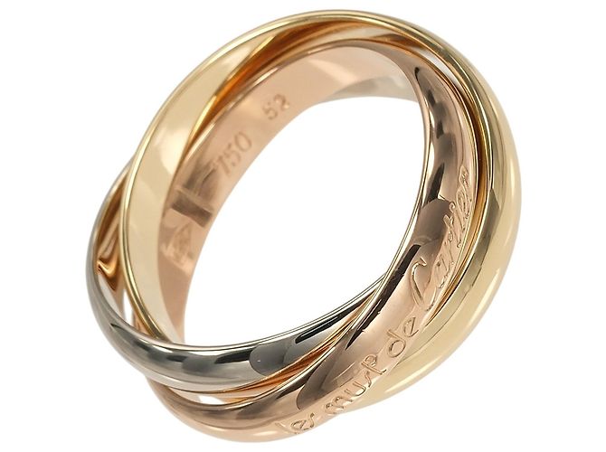 Anello Cartier Trinity in oro rosa bianco e giallo 18K