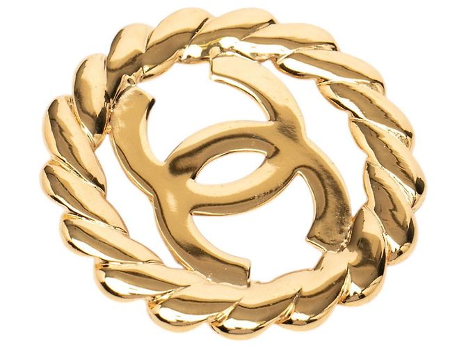 Spilla Vintage Coco Mark di Chanel D'oro