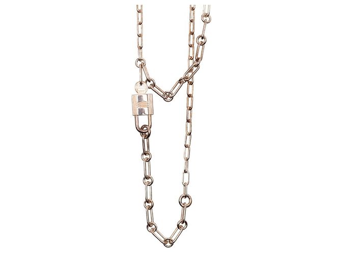 Collier Chaîne Alpha Kelly en Argent de Hermès 