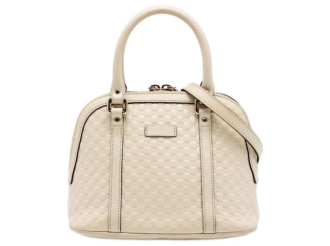 Sac à main mini Microguccissima blanc de Gucci Écru