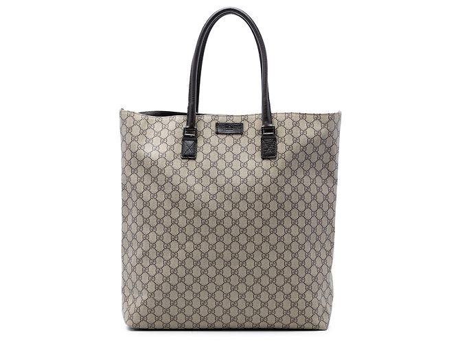 Borsa Tote Verticale GG Supreme Extra Large Beige di Gucci
