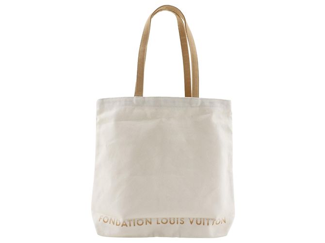 Louis Vuitton White Canvas Fondation Tote