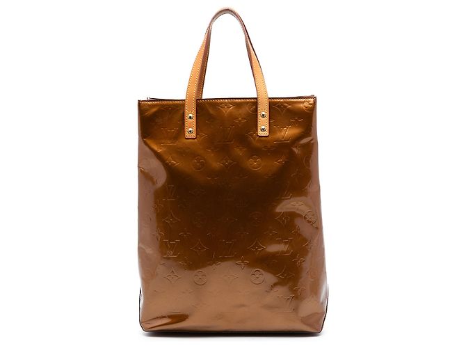Louis Vuitton Bolsa Reade MM em Vernis Monogram Marrom Bronze